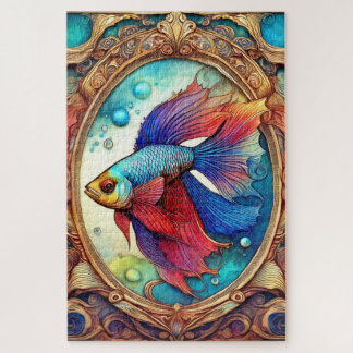 Kampffisch in Aquarell Puzzle