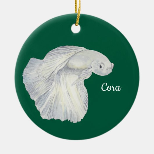 Kampffisch Keramik Ornament (Vorne)