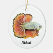 Kampffisch Keramik Ornament (Links)