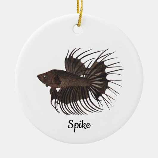 Kampffisch Keramik Ornament (Vorne)