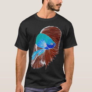 Kampffisch Kunst - Foto-Negativ-Stil T-Shirt