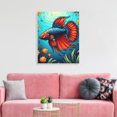Kampffisch Leinwanddruck (Insitu (Wohnzimmer))