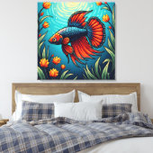 Kampffisch Leinwanddruck (Insitu (Schlafzimmer))