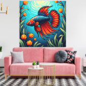 Kampffisch Leinwanddruck (Insitu (Wohnzimmer))