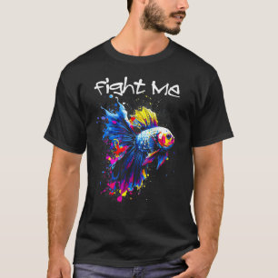 Kampffisch-Mama, Papa Lustiger Kampf Mit Mir Fisch T-Shirt
