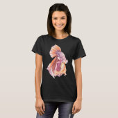 Kampffisch-Wasserfarbe T-Shirt (Vorne ganz)