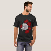 Kampffische und Mohnblumen T-Shirt (Vorne ganz)