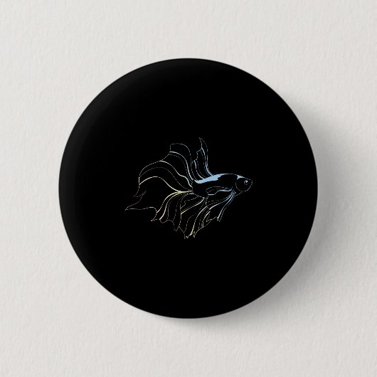 Kampffischliebhaber Siamesischer Kampffisch Aquari Button (Vorderseite)