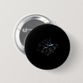 Kampffischliebhaber Siamesischer Kampffisch Aquari Button (Vorne & Hinten)