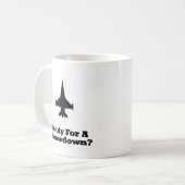 Kampfflugzeug bereit für einen Absturz Kaffeetasse (Vorderseite Links)