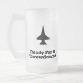 Kampfflugzeug bereit für einen Absturz Mattglas Bierglas (Links)