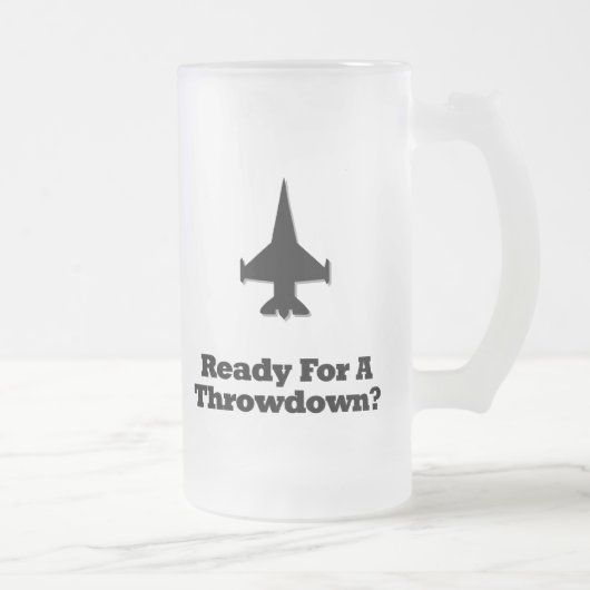 Kampfflugzeug bereit für einen Absturz Mattglas Bierglas (Rechts)