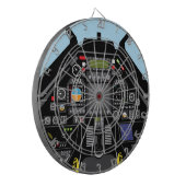 Kampfflugzeug-Cockpit Dartscheibe (Vorderseite Links)