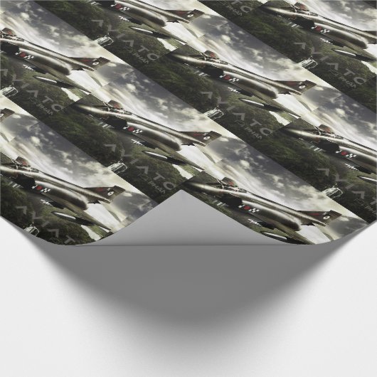 Kampfflugzeug des Phantom-F-4 Geschenkpapier (Ecke)