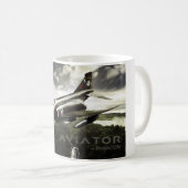 Kampfflugzeug des Phantom-F-4 Kaffeetasse (VorderseiteRechts)