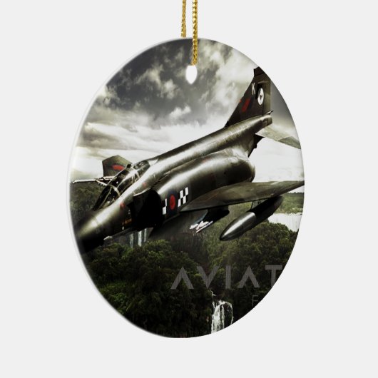 Kampfflugzeug des Phantom-F-4 Keramikornament (Rechts)
