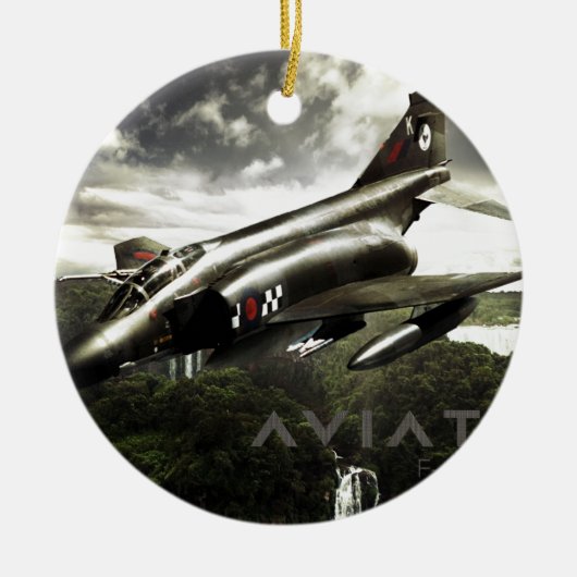 Kampfflugzeug des Phantom-F-4 Keramikornament (Vorne)
