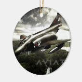 Kampfflugzeug des Phantom-F-4 Keramikornament (Links)
