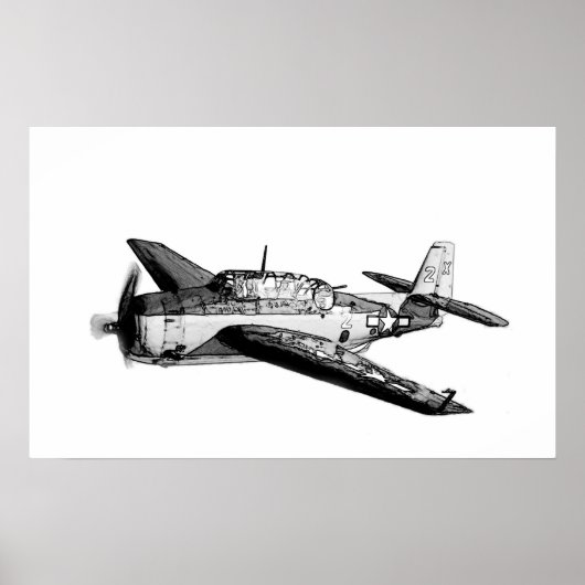 Kampfflugzeug des Zweiten Weltkriegs Poster (Vorne)