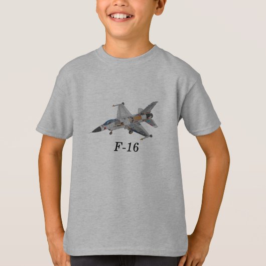 Kampfflugzeug F-16jet T-Shirt (Vorderseite)