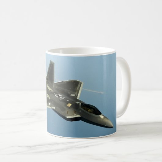 Kampfflugzeug F-22 Kaffeetasse (VorderseiteRechts)
