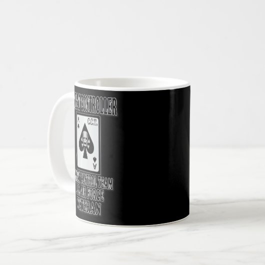 Kampfflugzeug-Hinterdesign 1 Kaffeetasse (Vorderseite Links)