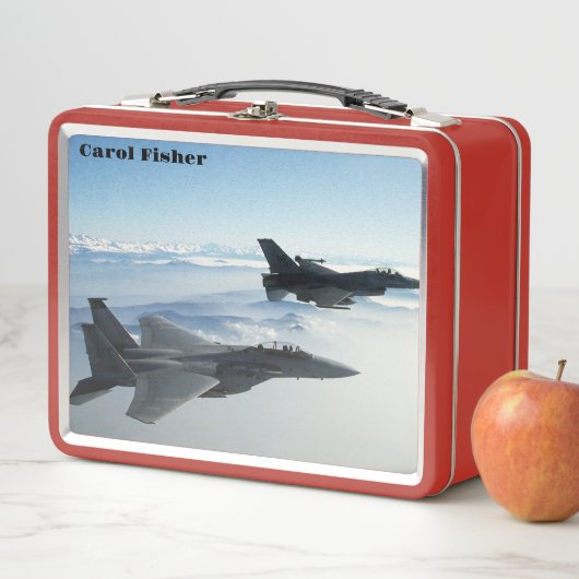 Kampfflugzeug Metall Brotdose (Beispiel)