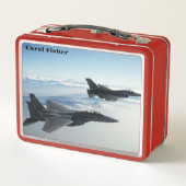 Kampfflugzeug Metall Brotdose (Rückseite)