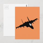 Kampfflugzeug Postkarte (Vorne/Hinten)