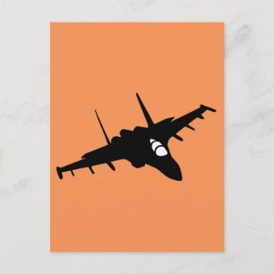 Kampfflugzeug Postkarte