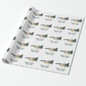 Kampfflugzeug-Tarnung Junge 1. Geburtstag Geschenkpapier (Ungerollt)