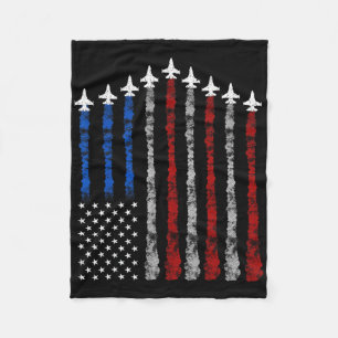 Kampfflugzeug USA-Flagge 4. Juli Patrioti Fleecedecke