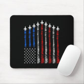 Kampfflugzeug USA-Flagge 4. Juli Patrioti Mousepad (Mit Mouse)