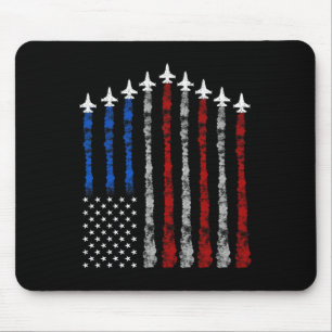 Kampfflugzeug USA-Flagge 4. Juli Patrioti Mousepad