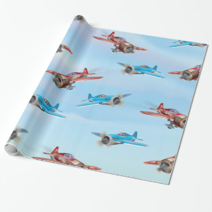Kampfflugzeuge des Zweiten Weltkriegs Geschenkpapier