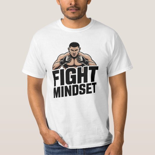 Kampfgeist – Starke Kampfmotivation Typographie T-Shirt (Vorderseite)