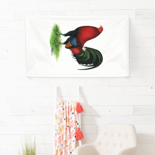 Kampfhahn:  Dunkelrot Banner (Insitu)