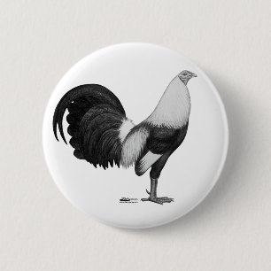 Kampfhahn Grau Duckwing Button