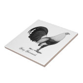 Kampfhahn-Grau Duckwing Fliese (Seite)