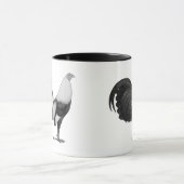 Kampfhahn Grau Duckwing Tasse (Zentrum)