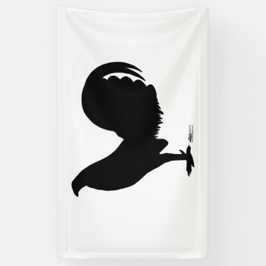 Kampfhahn-Hahn-Silhouette Banner (Vertikal)