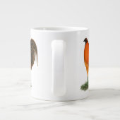 Kampfhahn-Ingwer-Rot-Hahn Jumbo-Tasse (Rückseite)