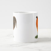 Kampfhahn-Ingwer-Rot-Hahn Jumbo-Tasse (Vorderseite)