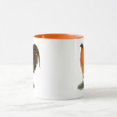 Kampfhahn-Ingwer-Rot-Hahn Tasse (Zentrum)