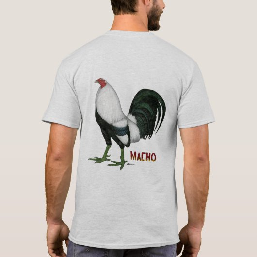 Kampfhahn-Macho Duckwing T-Shirt (Rückseite)