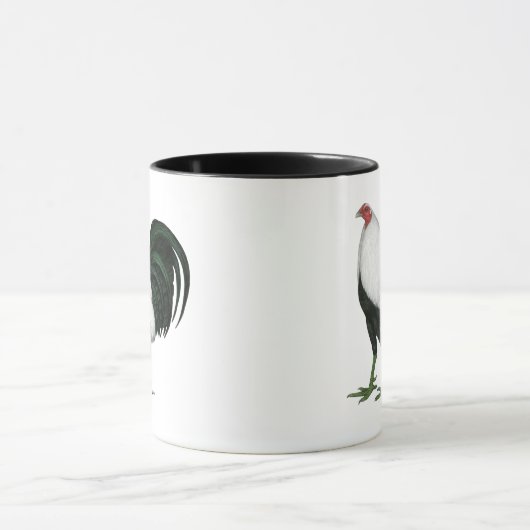 Kampfhahn silbernes Duckwing Tasse (Zentrum)