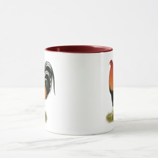 Kampfhahn-Wheaten Hahn Tasse (Zentrum)