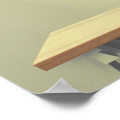 Kampfhelm und Handschuhe am Tisch Poster (Ecke)