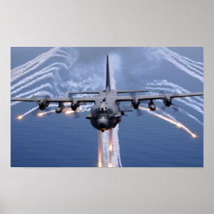 Kampfhubschrauber der Erscheinungs-AC-130 Poster
