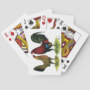Kampfhuhn-Paar Spielkarten